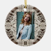 tropisch strand boho chic tribal macrame crochet keramisch ornament (Voorkant)