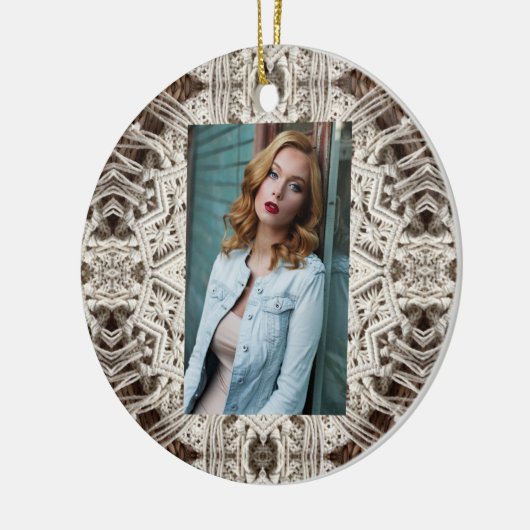 tropisch strand boho chic tribal macrame crochet keramisch ornament (Links)