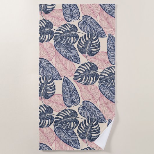 Tropisch strand boho strandlaken (Voorkant)