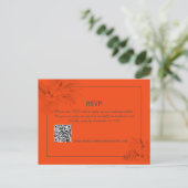 Tropisch strand Boho Summer Wedding RSVP Briefkaart (Staand voorkant)