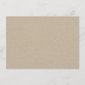 Tropisch strand bomen Rustic Wedding Detail Informatiekaartje (Achterkant)