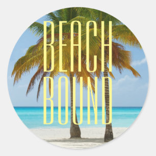 Tropisch strand Bond Ronde Sticker