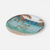 tropisch strand borden palmbomen papieren bordje (Gekanteld)