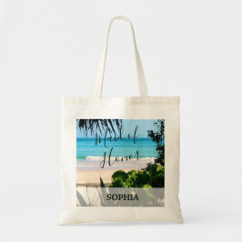 Tropisch strand Bridesmaid Ocean Blue Summer Tote Bag