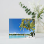 Tropisch strand briefkaart (Staand voorkant)