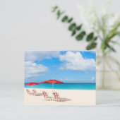 Tropisch strand briefkaart (Staand voorkant)