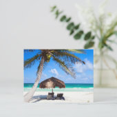 Tropisch strand briefkaart (Staand voorkant)