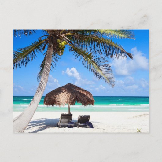 Tropisch strand briefkaart (Voorkant)