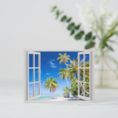 Tropisch strand briefkaart (Staand voorkant)