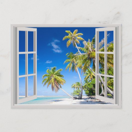Tropisch strand briefkaart (Voorkant)