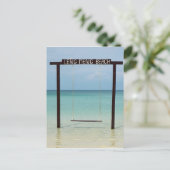 tropisch strand briefkaart (Staand voorkant)