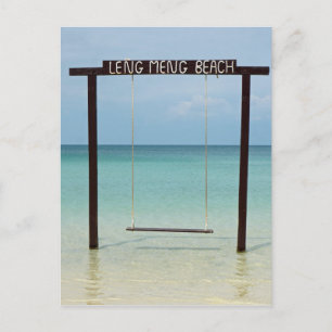 tropisch strand briefkaart