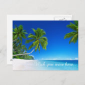 Tropisch strand-Briefkaart Briefkaart (Voorkant / Achterkant)