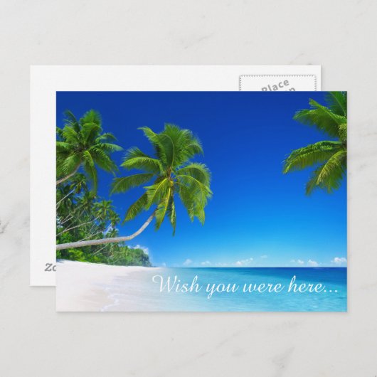 Tropisch strand-Briefkaart Briefkaart (Voorkant / Achterkant)