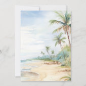 Tropisch strand bruids bruiloft douche hen feest kaart (Achterkant)