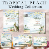 Tropisch strand bruids bruiloft douche hen feest kaart