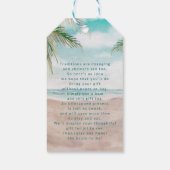 Tropisch strand bruidsdisplay shower Eilandbries Cadeaulabel (Achterkant)