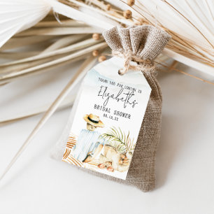 Tropisch Strand Bruidsfeestje Cadeaulabel
