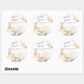Tropisch Strand Bruidsfeestje Ronde Sticker (Vel)