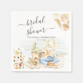 Tropisch strand bruidsfeestje servet (Voorkant)