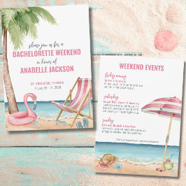 Tropisch Strand Bruidsmeisjesfeest Kaart