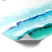 Tropisch strand bruidsshower feest welkomstposter poster (Hoek)