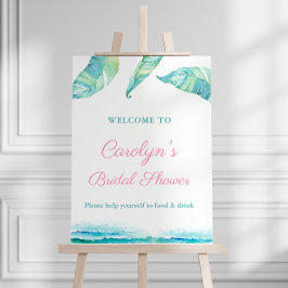 Tropisch strand bruidsshower feest welkomstposter poster