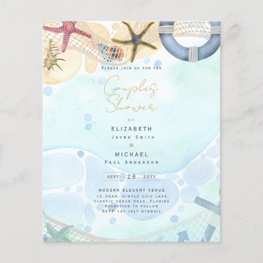 Tropisch strand bruiloft aan de kust (Voorkant)