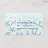 Tropisch strand bruiloft aan de kust visitekaartje (Voorkant)