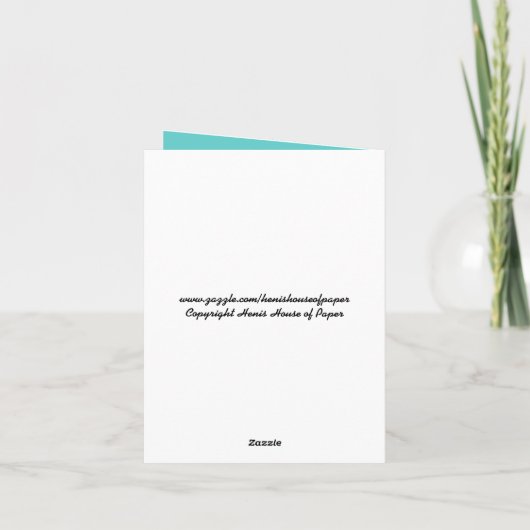 Tropisch strand bruiloft - Bedankt (Achterkant)