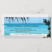 Tropisch strand bruiloft bij instapkaart bestemmin (Achterkant)