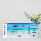 Tropisch strand bruiloft bij instapkaart bestemmin (Staand voorkant)