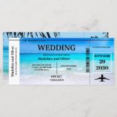 Tropisch strand bruiloft bij instapkaart bestemmin (Voorkant / Achterkant)