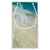 Tropisch strand bruiloft Dank je Klein Cadeauzakje (Achterkant)