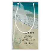 Tropisch strand bruiloft Dank je Klein Cadeauzakje (Voorkant)
