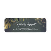 Tropisch strand bruiloft etiket (Voorkant)