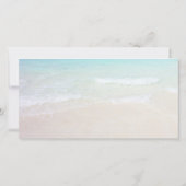 Tropisch strand bruiloft gast Bedankt Fotokaart (Achterkant)