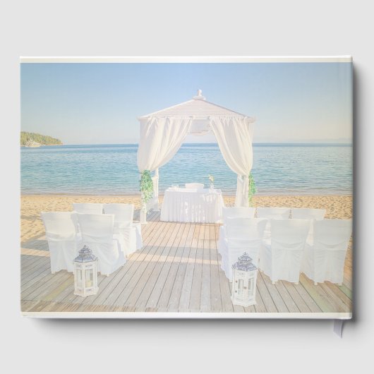 Tropisch strand bruiloft gastenboek (Achterkant)