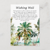 Tropisch strand bruiloft goed wensen informatiekaartje (Voorkant)
