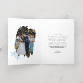 Tropisch strand bruiloft Hartelijk dank voor goudv Folie Wenskaart (Binnenlaag)