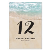 Tropisch strand bruiloft kaart (Achterkant)