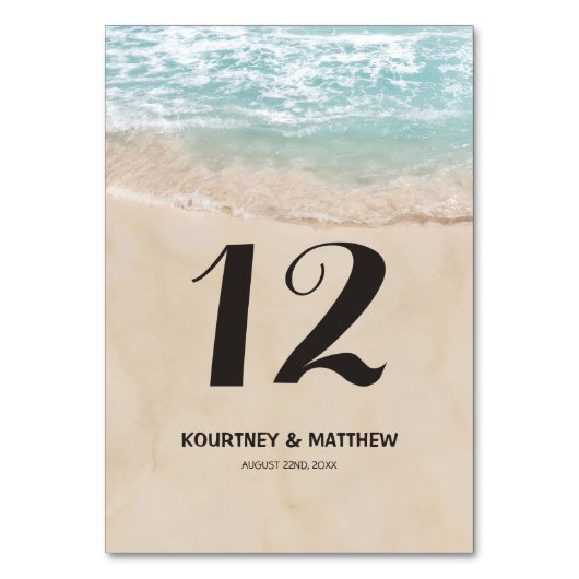 Tropisch strand bruiloft kaart (Achterkant)