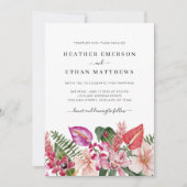 Tropisch strand bruiloft kaart (Voorkant)