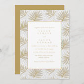 Tropisch strand bruiloft kaart (Voorkant / Achterkant)