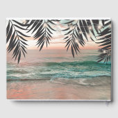 Tropisch strand bruiloft | Koord van lichten Gastenboek (Achterkant)