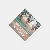 Tropisch strand bruiloft | Koord van lichten Servetten (Hoek)