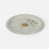 Tropisch strand bruiloft papieren bordje (Gekanteld)