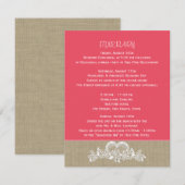 Tropisch strand bruiloft programma (Voorkant / Achterkant)