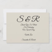 Tropisch strand bruiloft & Ringen Dank je platte K Kaart (Achterkant)