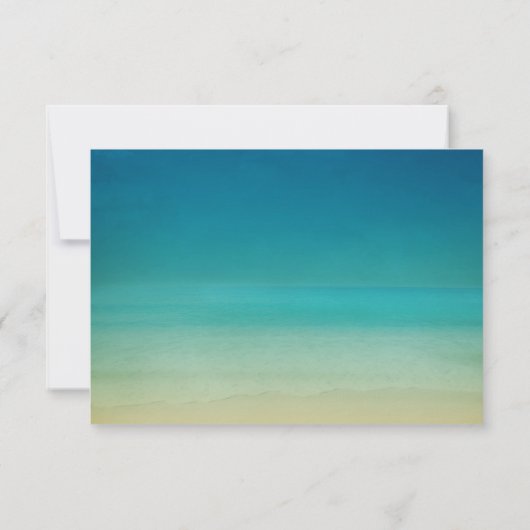 Tropisch strand bruiloft RSVP Card Palm Tree (Achterkant)